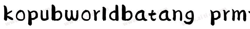 kopubworldbatang prm字体转换